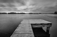 A jetty in a frozen lake par Peter Bolman Aperçu