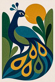 Sunset Peacock by Ainoeska