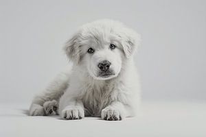 Le chiot de montagne des Pyrénées enchanteur sur Karina Brouwer