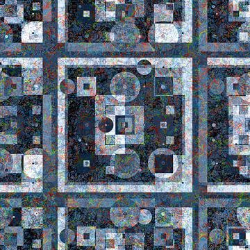 Squabbles 01 - abstracte digitale compositie van Nelson Guerreiro