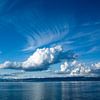 Sailboats under big thick white cloud by Susan Hol