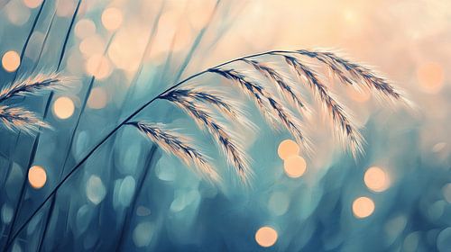 Grashalm in Goudkleurig licht