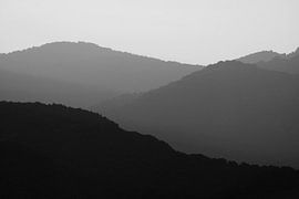 Zonsondergang in de bergen