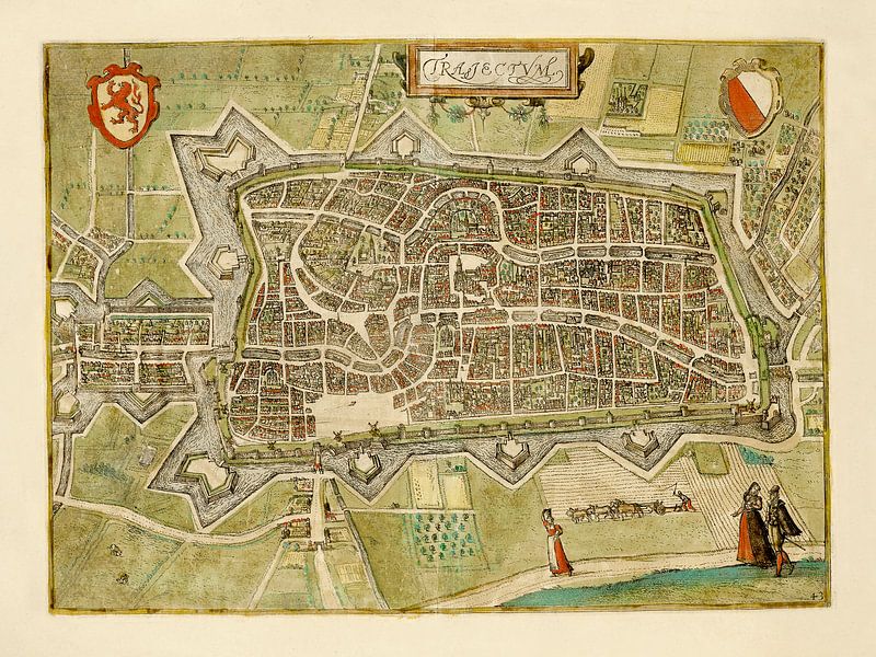 Map Utrecht - 1582 by Bibliotheek Beeld