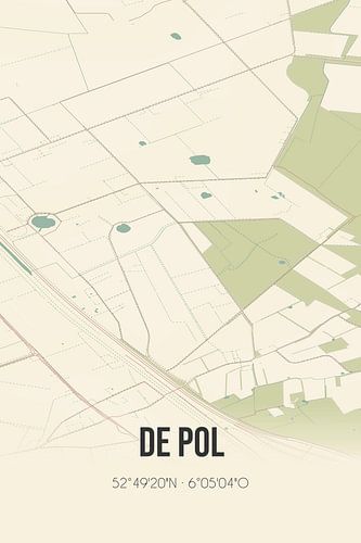 Alte Landkarte von De Pol (Overijssel)