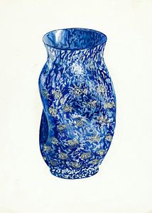 Blue flower vase
