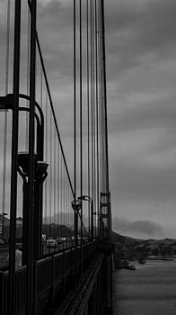 Die Golden Gate Bridge schwarz und weiß | Vereinigte Staaten | Amerika Reisefotografie