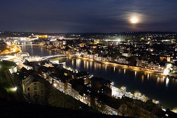 Full Moon over Namur, Belgium by Imladris Images