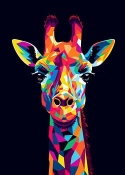 Giraffe Dier Pop Art Kleurstijl