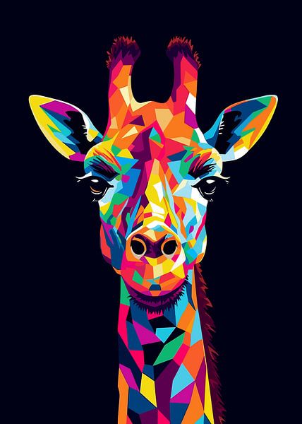 Girafe Animal Pop Art Color Style par Mason Scott