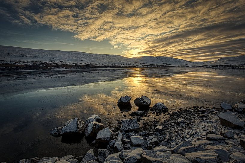 Sunset at Akureyri by peterheinspictures