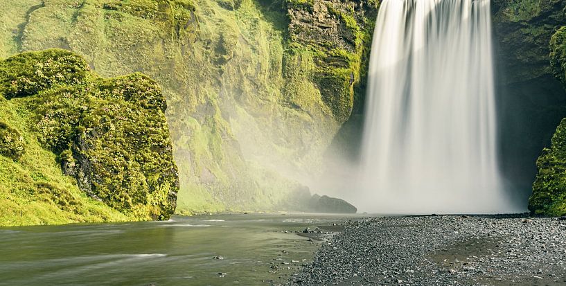 Skogafoss waterfall in Iceland on a summer&#039;s day by Sjoerd van der Wal Photography
