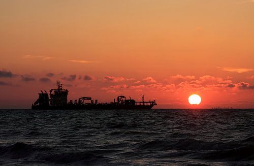 Schip op de noordzee