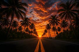 Highway to Sunset Dreams von ArtOnEverything