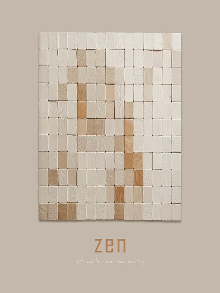 ZEN: Structured Serenity in calm beige by STUDIO MINIMAL ART