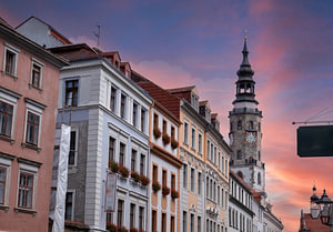 Blick auf die Altstadt von Görlitz mit Kirche