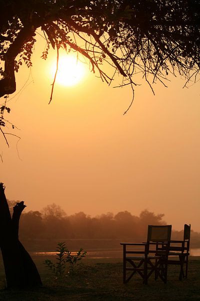 Sunrise at the south luangwa river Zambia, Africa by Bobsphotography
