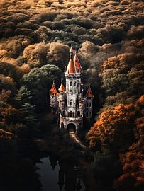 Fairytale castle from above