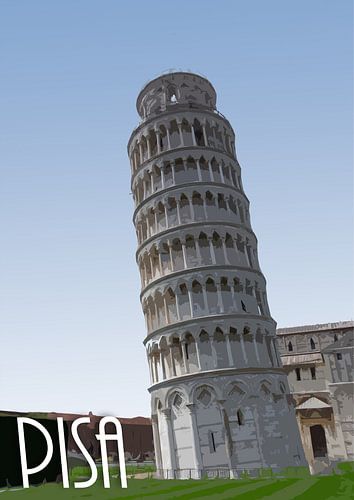 Vintage Poster, Pisa, Italië