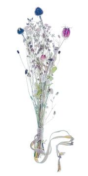 Getrockneter Blumenstrauß mit Nigella