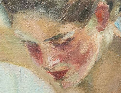 Edward Cucuel, De groene kousen, ca. 1915 - detail