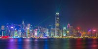Hong Kong by Night - Skyline mit Lasershow von Tux Photography Miniaturansicht