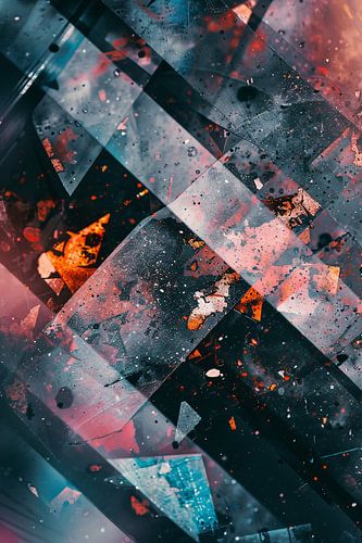 Abstract Explosie van Kleur en Beweging