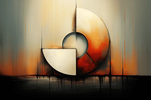 Abstract olieverfschilderij in vuur en vlam