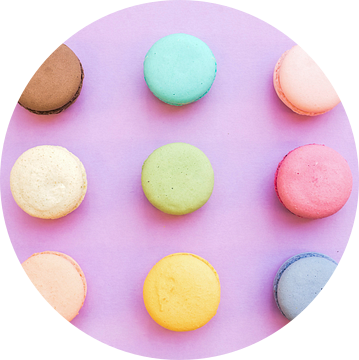 SF 12262554 gekleurde makaron, amandel koekjes