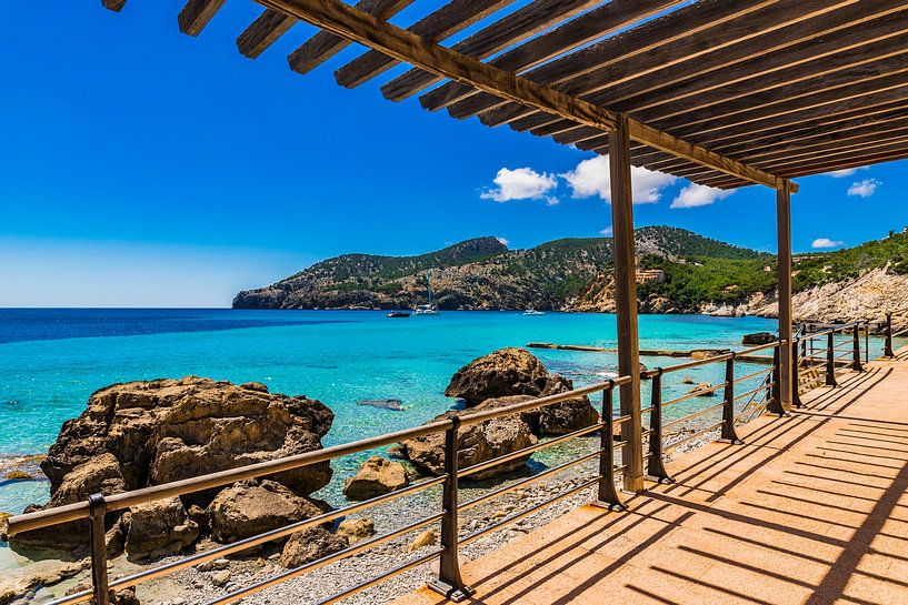 Idyllic sea view at the coast of Camp de Mar, Majorca by Alex Winter