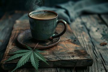 Koffie & cannabis van Poster Art Shop