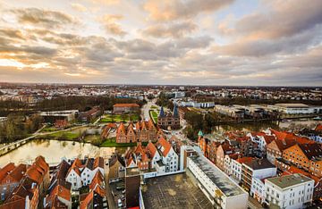 Above the roofs of Lübeck by Ursula Reins