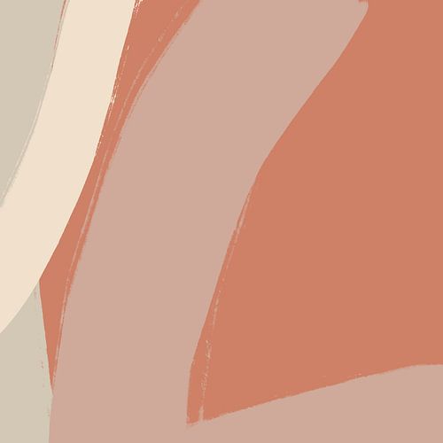 Abstracte kunst. Lijnen in roze, wit en terra I