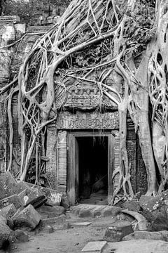 ruïne van Angkor Wat tempelcomplex in Cambodja van Jan Fritz