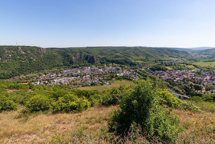 Panoramisch uitzicht van Bad Münster am Stein-Ebernburg in Rijnland-Palts, Duitsland van Reiner Conrad