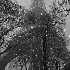 Eiffelturm im Schnee - Paris von Ronald Pieterman