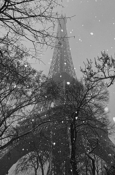Eiffel Tower in the Snow - Paris by Ronald Pieterman