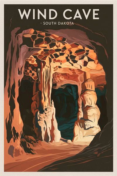 Wind Cave, South Dakota von Poster Art Shop