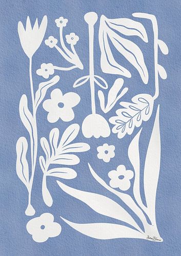 Scandinavische abstracte bloemen