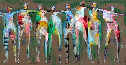 Connected people green