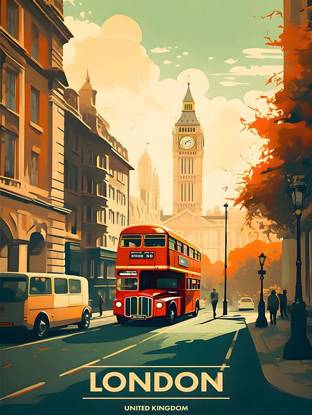 Vereinigtes Königreich London Retro von Artstyle