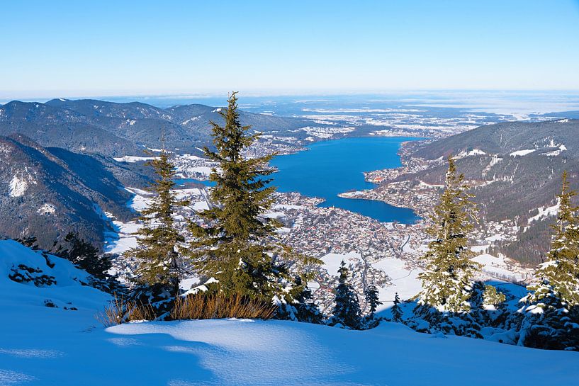 Winterlandschaft Wallberg, Blick zum Tegernsee von SusaZoom