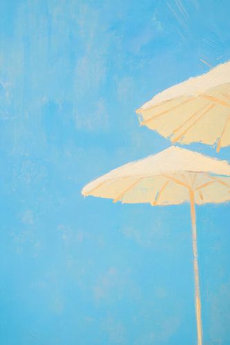 Zomerse rust onder parasols