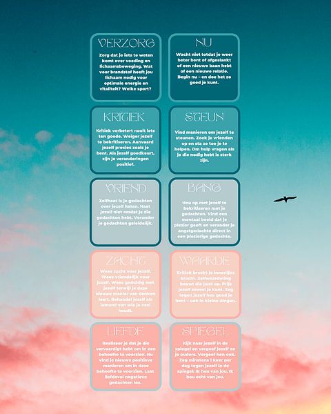 Self-love Artwork: 10 Rules for self-love by Surreal Media