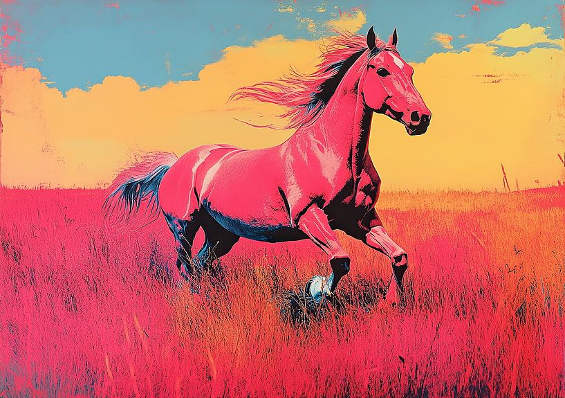 Cheval &quot;L'âme de la nature sauvage : un cheval dans la tempête&amp;quot ; par Niklas Maximilian