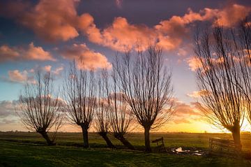 Coucher de soleil de la plaine de Donkse sur Jan Koppelaar