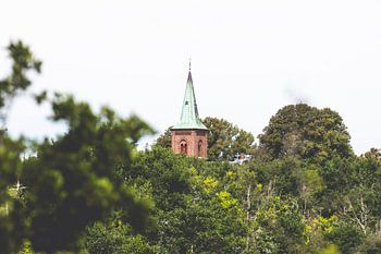 Kirchturm, der einen Wald überragt