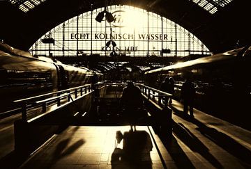 Keulen station (monochroom) van Die Farbenfluesterin