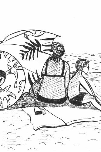 Mother and Son at the Beach