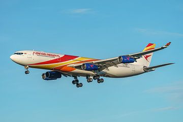 Landing Airbus A340-300 of Surinam Airways. by Jaap van den Berg